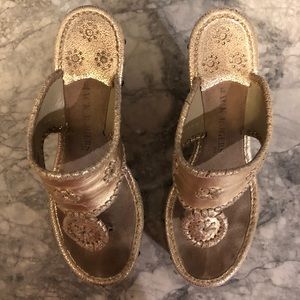 Jack Rogers Gold Wedges- size 8.5